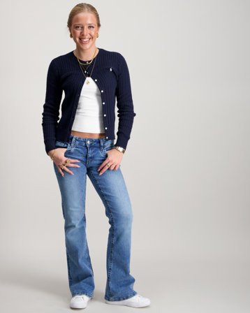 Polo Ralph Lauren Mini-Cable Cotton Cardigan Sininen Villapuserot Tytöt - Kids Brand Store