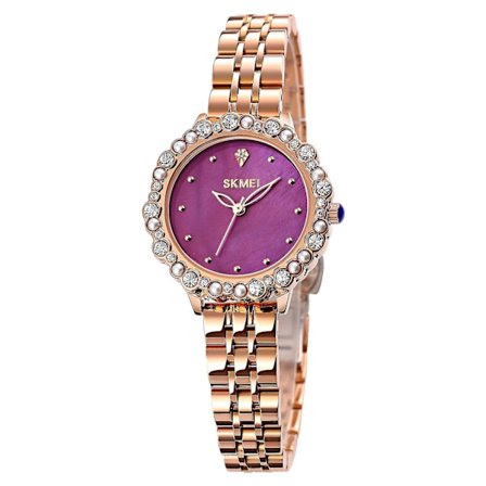 Skmei 1799 Pearl Diamond Round Dial Quartz Watch For Ladies