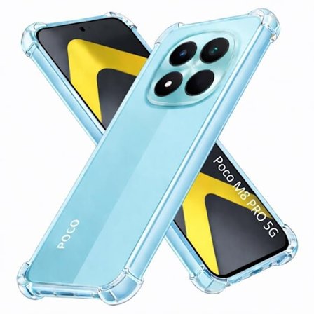 Xiaomi Poco M8 PRO 5G - Iskunkestävä Suojakuori TPU Pehmeä Läpinäkyvä Phonillico