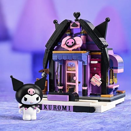 Sanrio Wonderland Kuromi & My Melody Byggeklosser – 400–800 stk Mini Bloksett, ABS Små Klosser, Perfekt Gave til Barn
