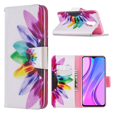 Wonderland Xiaomi Redmi 9 Läppäkotelo - Colorized Flower