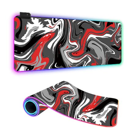 Gaming musematte med RGB LED-lys - 80x30cm