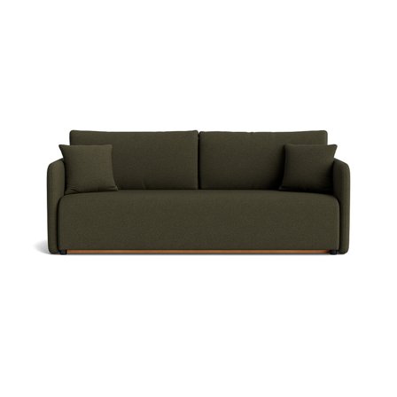Firenze 3-Sitzer-Schlafsofa, Stauraum, Loop Grün, Modernes Design, Bettfunktion für Gäste, Komfortable Polsterung, Ideal für Wohnräume, 88cm
