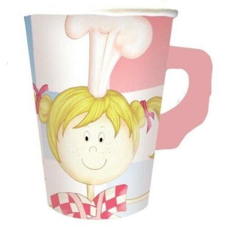 Amscan Little Cooks Pappersmuggar med handtag (8-pack) One Size