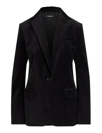 Stretch Velvet Blazer Black Lauren Ralph Lauren