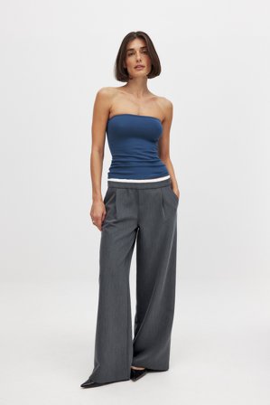 NA-KD Röhrenoberteil - Tubetops - Blau - M