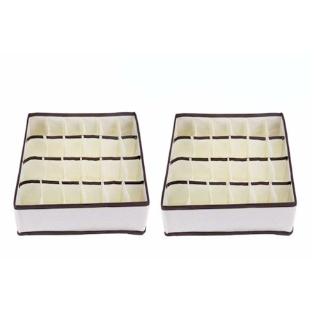 2-pack hopfällbara lådarrangörer (24 celler)