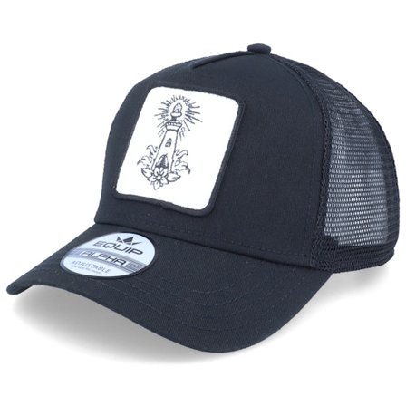 Iconic - Černá trucker Kšiltovka - Lighthouse Ornament Patch Black Trucker @ Hatstore