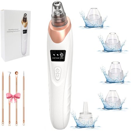 2025 Seneste Model 2025 Blackhead Remover Pore Vacuum, Facial Pore Cleaner - 5 Sugekraft, 5 Prober, USB Genopladelig Blackhead Vacuum Kit E