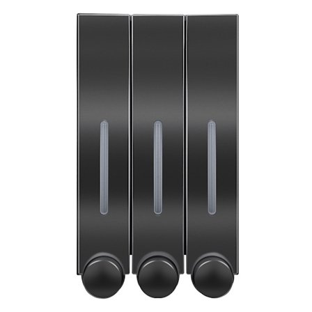 Seinään asennettava suihkupumppuannostelija ja järjestelylokero - Pitää shampoota, saippuaa, hoitoainetta, suihkugeeliä, voidetta - Kirkkaat lokerot, 