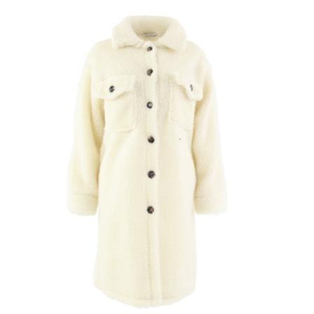 Ambika, Teddy Coat Beige, Dames, Maat:ONE Size,gestreept