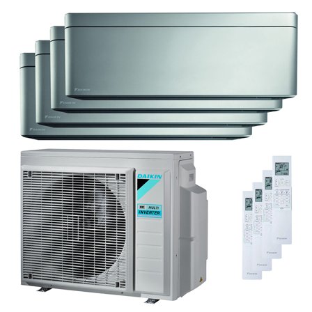 Condizionatore Daikin Stylish quadri split 5000+5000+7000+18000 BTU inverter A++ wifi unità esterna 6,8 kW