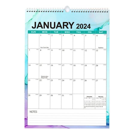 Seinän kalenteri 2024-2025, tammikuu 2024-kesäkuu 2025, 15 x 12, Korosta Fe Style2 KLB