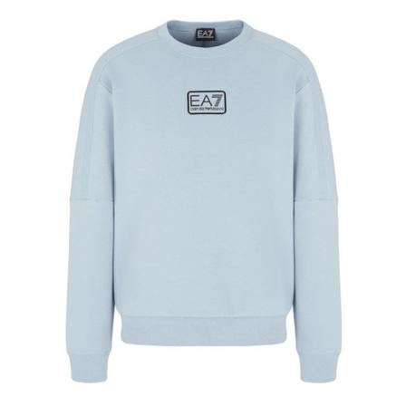 Emporio Armani, Chest Logo Sweatshirt Ashley Blauw, Heren, Maat:S
