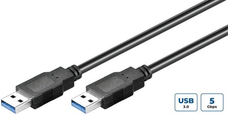 MicroConnect USB3.0 A-A 5m M-M, Black MICRO