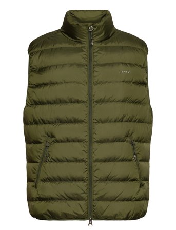 GANT Light Down Vest - Khaki green - S