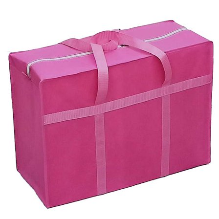 Opbevaringspose med lynlåse og bærehåndtag, kraftig Oxford-stof flytteposer Rose Red