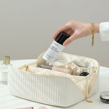 Kosmetisk veske Sminkepose HVIT