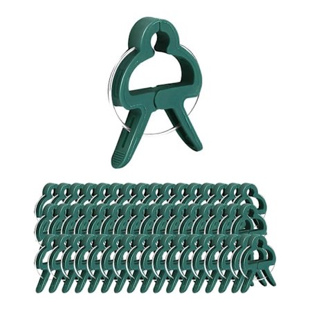 50 Stk. Planteklemmer Klatreplanter Udendørs Haveklemme Vinstok Grøntsagsfastgørelsesklemme Planteklemmer Støtte til Vinstokke Voksende Oprejst 