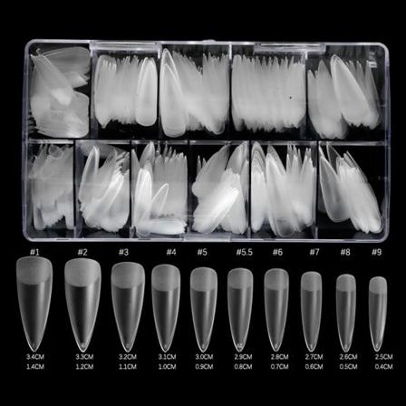 500 st Transparenta falska nagelspetsar Matt fyrkantig trapets stilettdropp Oval falska nageltips för hem DIY Nail Art Salon Water drop