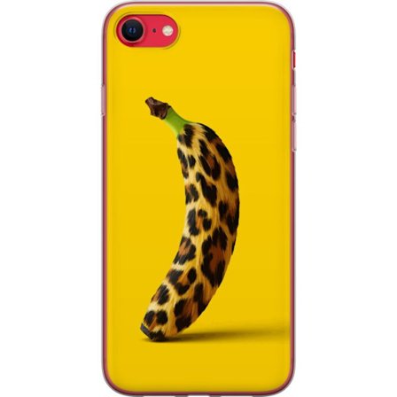 Yhteensopiva Puhelinkuori Apple Apple iPhone 7 Banaani leopardikuvioilla keltaista taustaa vastaan luovassa ja leikkisässä suunnittelussa