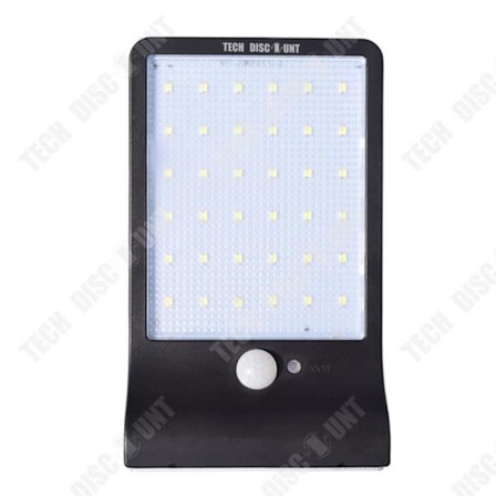 TD Solcellelampe 36 LED med digital bevægelsessensor LED/sollys have/automatisk udendørs belysning - Sort
