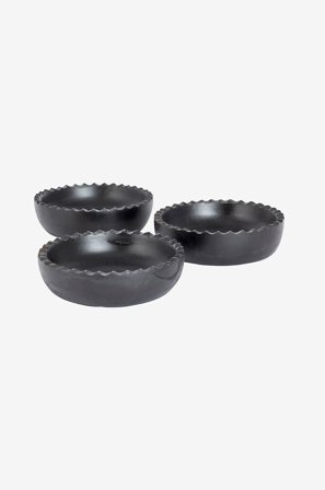 Halvor Bakke - Lesotho Bowls 3-pk - Musta - Tarjoilu- & salaattikulhot - - Homeroom
