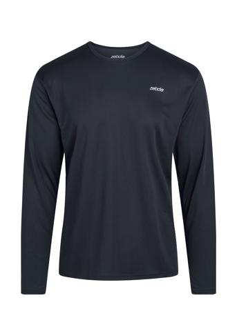 Men L/S Sports Tee Sport T-shirts Long-sleeved Navy ZEBDIA