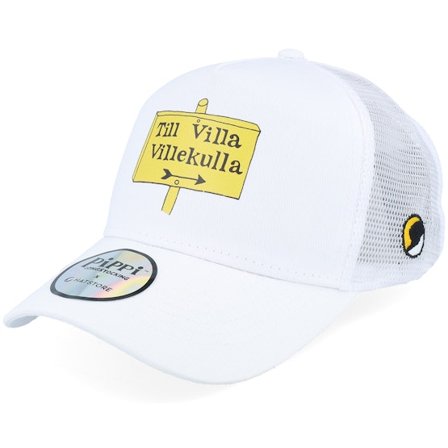 Pippi Långstrump - Vit trucker Keps - Kids Till Villa Villekulla White Trucker @ Hatstore