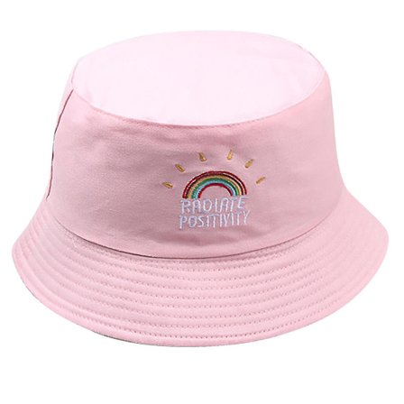 Naisten kangas sateenkaaripainatus allashattu kalastajanhattu ulkoilmaretki aurinkohattu