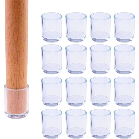 16 Pack Stolskyddslock i Silikon Rund Rund Diameter: 1