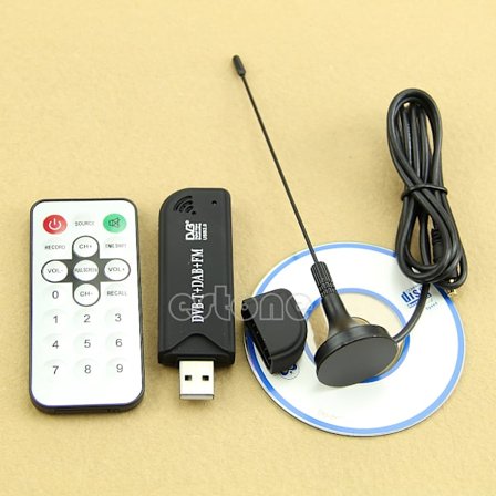 Ny RTL2832U USB2.0 Digital DVB-T SDR+DAB+FM HDTV TV Tuner Receiver Stick