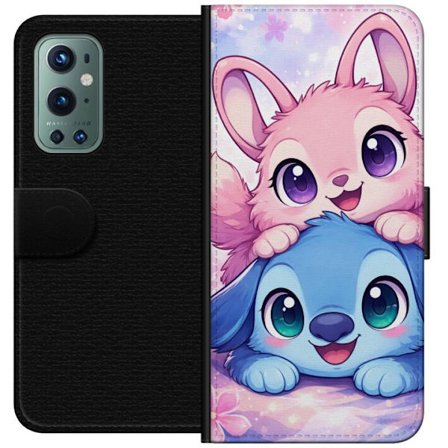 Kompatibel Tegnebogsetui til OnePlus OnePlus 9 Pro Sød kawaii illustration med pink og blå fantasidyr, store øjne og bløde farver perfekt til bør