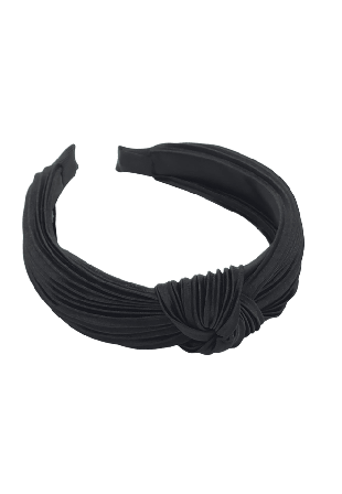 Complement Plisserat Knutdiadem I Satinkänsla Accessoarer & tillbehör Dam Svart