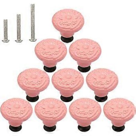 10 KPL Kaapin Nupit Kiiltävä Keraaminen Lipasto Sieni Pöytä Laatikko Kaappi Vedin Huonekalut DIY Vaatekaappi Yksivärinen Vintage Kahva