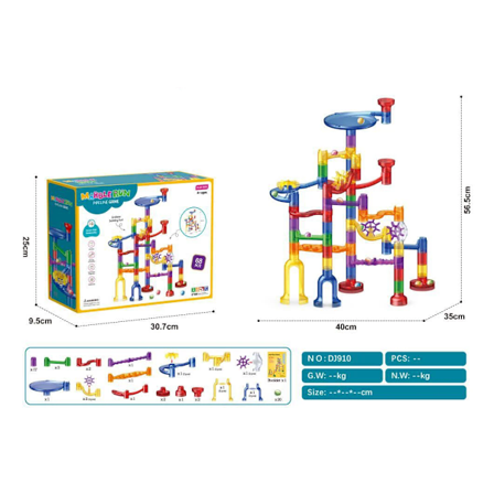 Montering Transparent Binne Marmor Foreldre-barn Bygning Blokk Sett