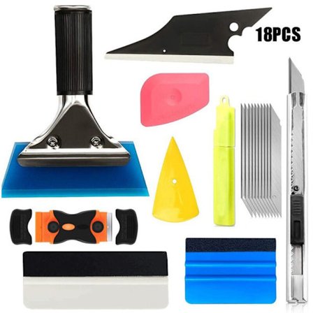 18 st, Vinyl bilfönsterfilm täckverktygssats, installationsverktyg