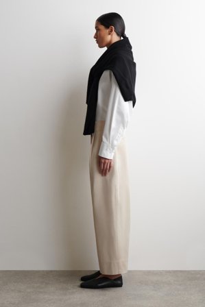 COS Women's Pantaloni A Palloncino Cropped In Cotone in Beige