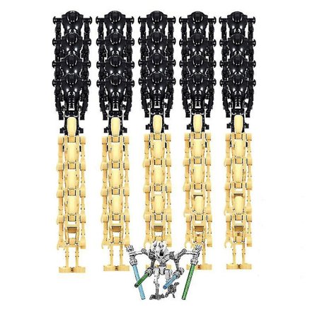 41 deler Star Wars Battle Droids Byggeklosser Sett Mini Actionfigurer Dukke Minifigurer Leke Skrivebordsdekor
