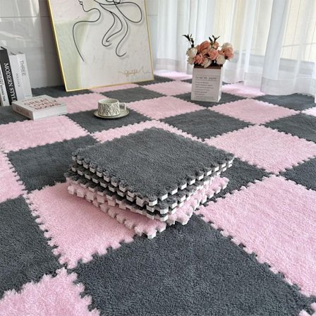 Plyschmatta skarvningsblock sovrum sängkant halkfri golvmatta flytande fönster bekväm bomull varm dyna