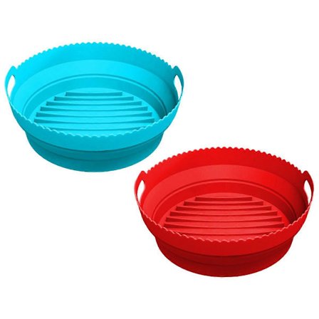 Air fryer silikoninlägg, återanvändbar air fryer silikonkorg, värmebeständig och lätt att rengöra air fryer silikon