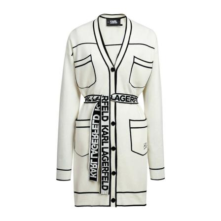 Karl Lagerfeld, Cardigan Wit, Dames, Maat:S