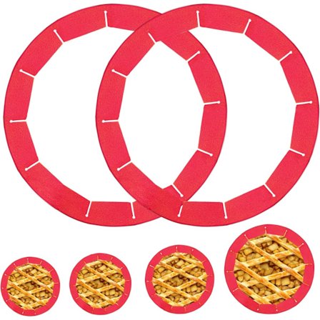 2 stk. Pie Crust Shields Justerbar Bagning Skorpebeskytter Silikone Pie Pro