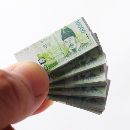 80 magiske gjenstander simulerte koreanske valuta sedler vun mikro sedler (1W vun)