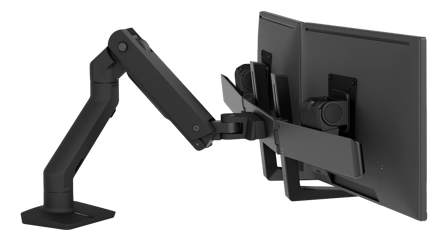 Ergotron HX monteringssett - for 2 skjermer - matt svart