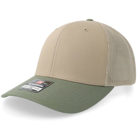 Richardson - Noir trucker Casquette - 112 Combination Khaki/Loden Trucker @ Hatstore