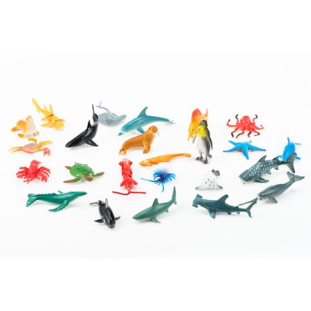 24 kpl merieläinmalleja, merieläinleluja, lasten nukkeja, muovieläimiä, lasten kakkukoristeita, juhlatarvikkeita