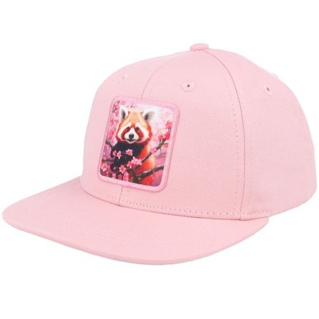 Kiddo Cap - Rosa snapback Keps - Kids Happy Red Panda Pink Snapback @ Hatstore