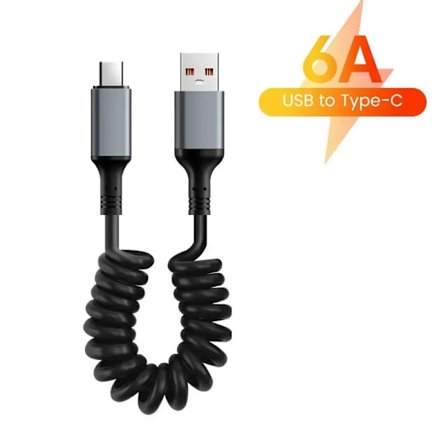 25 cm - 1 m auton latauskaapeli, 6A pikalatauskaapeli, USB-C - USB-C -datakaapeli, yhteensopiva iPhone 15:n, Huawein ja Samsungin Type-C -
