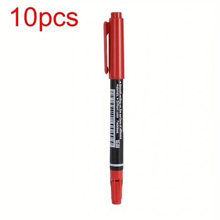 Permanent marker 0,8/2 mm Spids Dobbelthoved Vandtæt Sort Blå Rød Pen til Studenter Papir Stål CD Glasstof Farve Kontor Skolematerialer